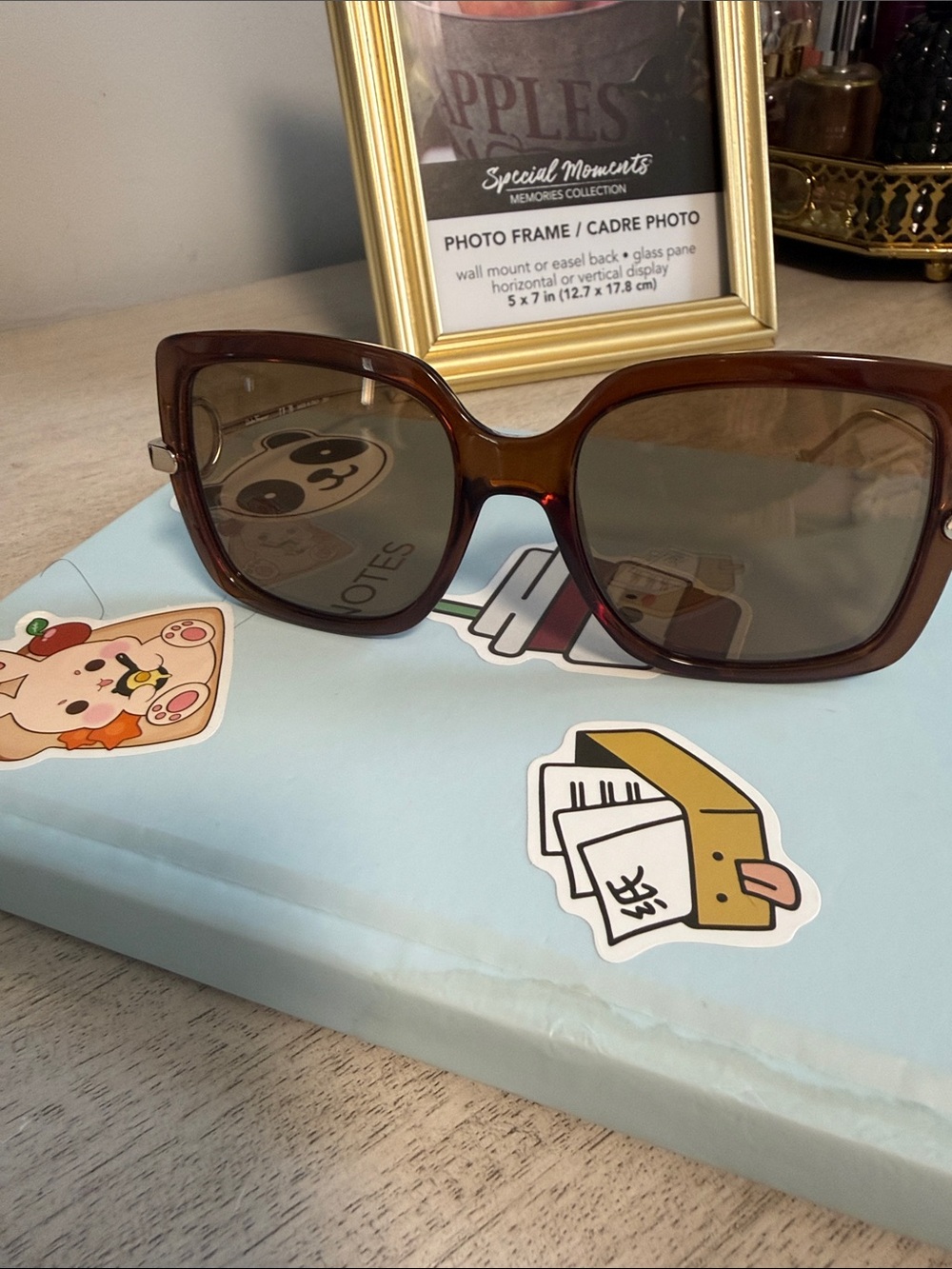 Salvatore Ferragamo Tortoiseshell Brown Oversized Square Sunglasses
